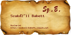 Szakáll Babett névjegykártya